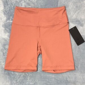 90 Degree by Reflex High-Waisted Peach Bike Shorts